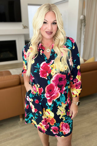 Moonlit Garden Floral Midi Dress