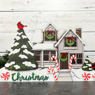 Peppermint Heart Magnets Set of 4