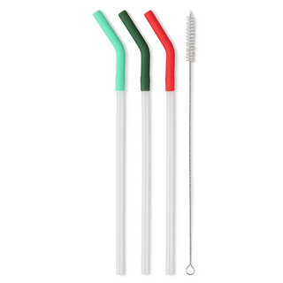 Swig Mint/Green/Red Reusable Straw Set (40oz Mega Mug)