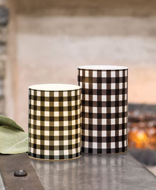 Black Small Buffalo Check Timer Pillar