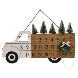 Woodland Tree Truck Christmas Calendar Hanger