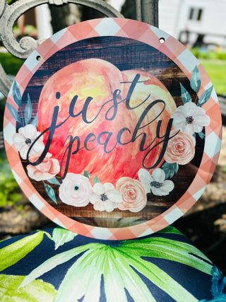 Just Peachy Wall Sign Door Hanger