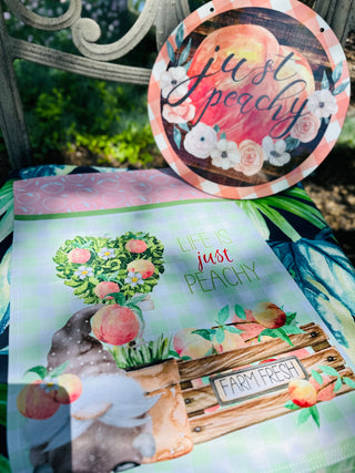 Life is Just Peachy Garden Flag Gift
