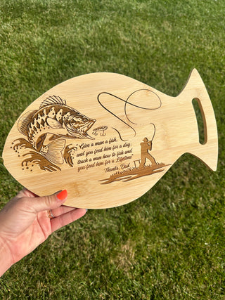 Bamboo Fish Bottle Cutting Board