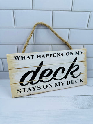 Deck Hanging Signs