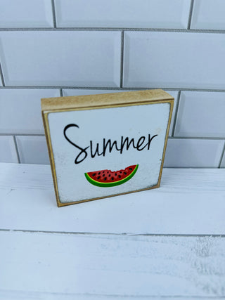 Summer 3x3” Block Sign