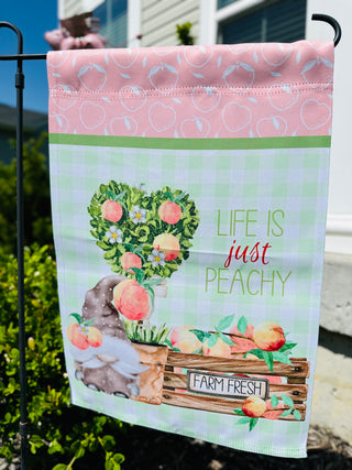 Life is Just Peachy Garden Flag Gift