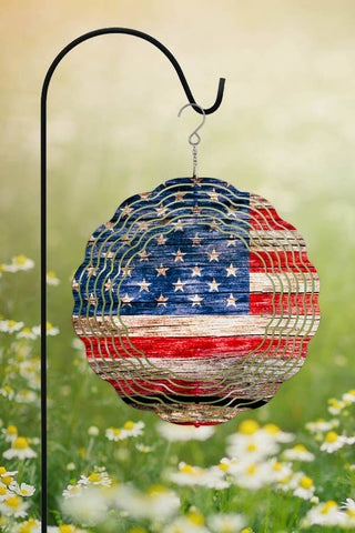 American Flag Home Decor Wind Spinner