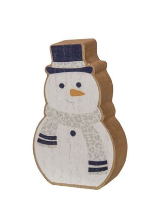 Icy Chunky Snowman Sitters Set of 2