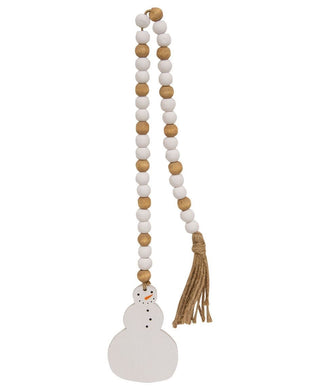 Smiling Snowman Beaded Garland