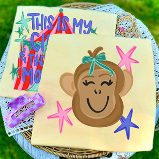 My Circus Personalized Monkey Pocket Tee