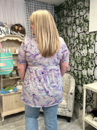 Purple Palm Babydoll top