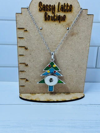 Colorful Tree Snap Necklace 32" Chain