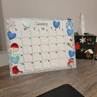Dry Erase Calendar w/ Desk Easel