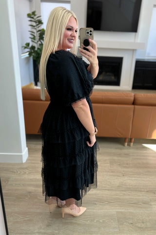 Midnight Waltz Midi Dress