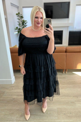 Midnight Waltz Midi Dress