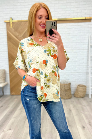 Good Morning Floral V-Neck Blouse