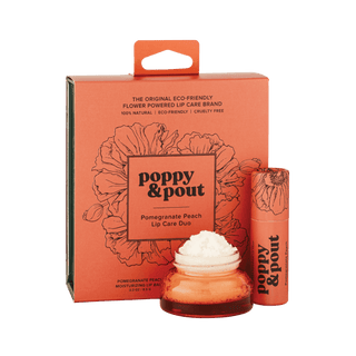 Poppy + Pout Lip Care Duo - Pomegranate Peach