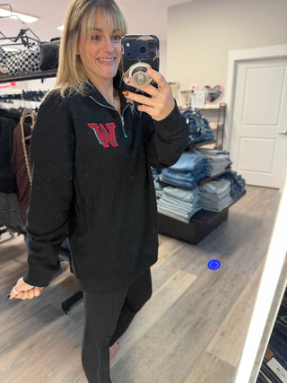 Quarter Zip Mascot Glitter Applique Pre-Order