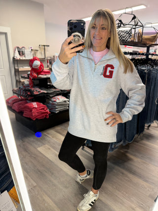 Quarter Zip Mascot Glitter Applique Pre-Order