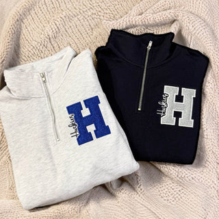 Quarter Zip Mascot Glitter Applique Pre-Order
