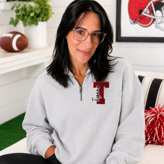 Quarter Zip Mascot Glitter Applique Pre-Order