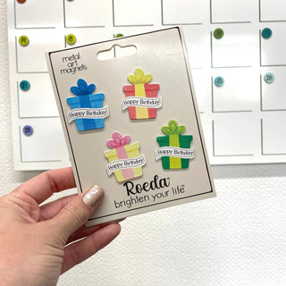 Birthday Calendar Magnets Set of 4