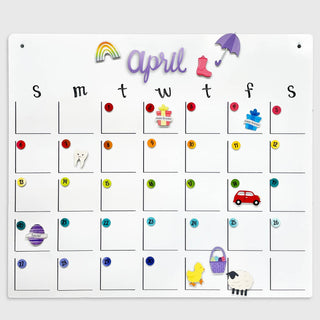 Birthday Calendar Magnets Set of 4