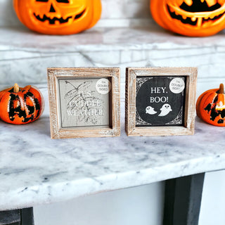 Hey Boo + Cuddle Double Sided Sign