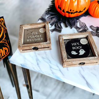Hey Boo + Cuddle Double Sided Sign