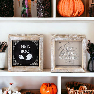 Hey Boo + Cuddle Double Sided Sign