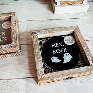 Hey Boo + Cuddle Double Sided Sign