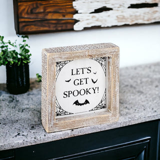 Pumpkin + Spooky Double Sided Sign