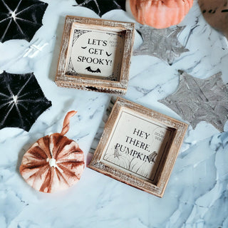 Pumpkin + Spooky Double Sided Sign