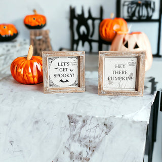 Pumpkin + Spooky Double Sided Sign
