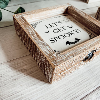 Pumpkin + Spooky Double Sided Sign