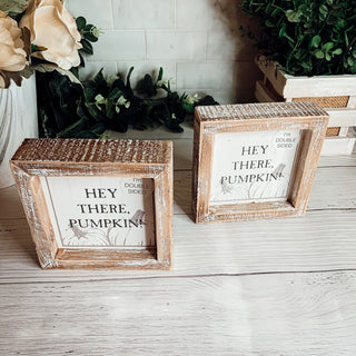 Pumpkin + Spooky Double Sided Sign