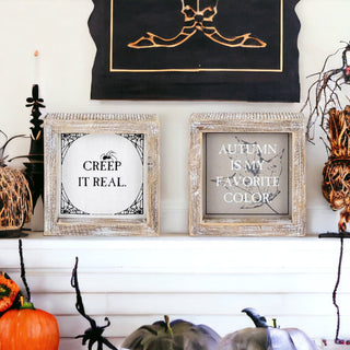 Creep + Autumn Double Sided Sign