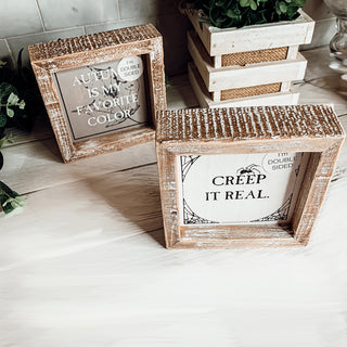 Creep + Autumn Double Sided Sign