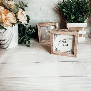Creep + Autumn Double Sided Sign