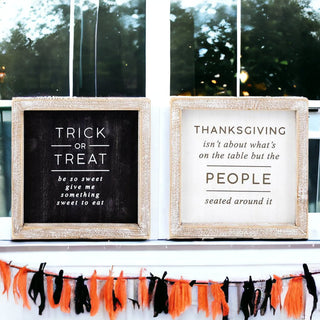Trick + Thanksgiving Double Sided Sign