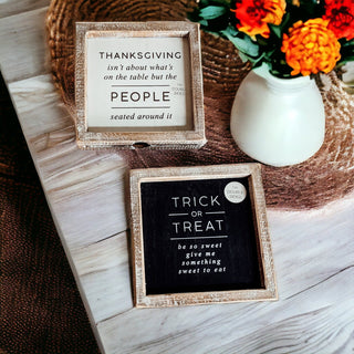 Trick + Thanksgiving Double Sided Sign