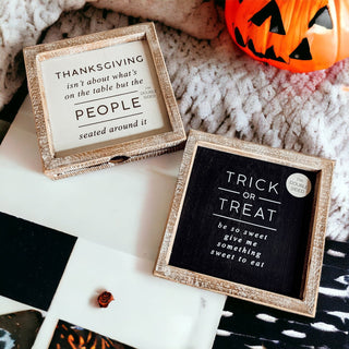 Trick + Thanksgiving Double Sided Sign