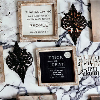 Trick + Thanksgiving Double Sided Sign