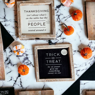 Trick + Thanksgiving Double Sided Sign