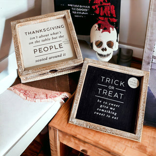 Trick + Thanksgiving Double Sided Sign