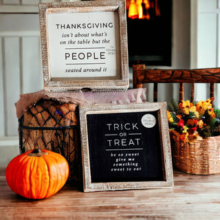 Trick + Thanksgiving Double Sided Sign