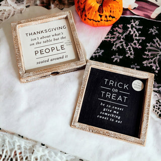 Trick + Thanksgiving Double Sided Sign