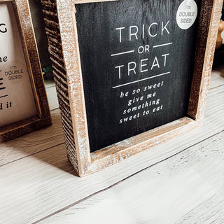 Trick + Thanksgiving Double Sided Sign