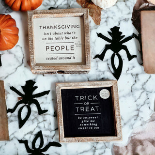 Trick + Thanksgiving Double Sided Sign